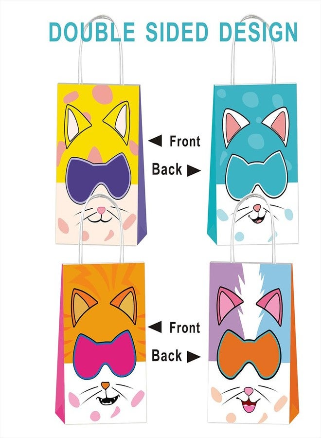 BNFUO 12pcs Super Cats Party Favor Gift Bags with Handles, Super Cats Birthday Supplies for Super Cat Party Decorations - Image 4